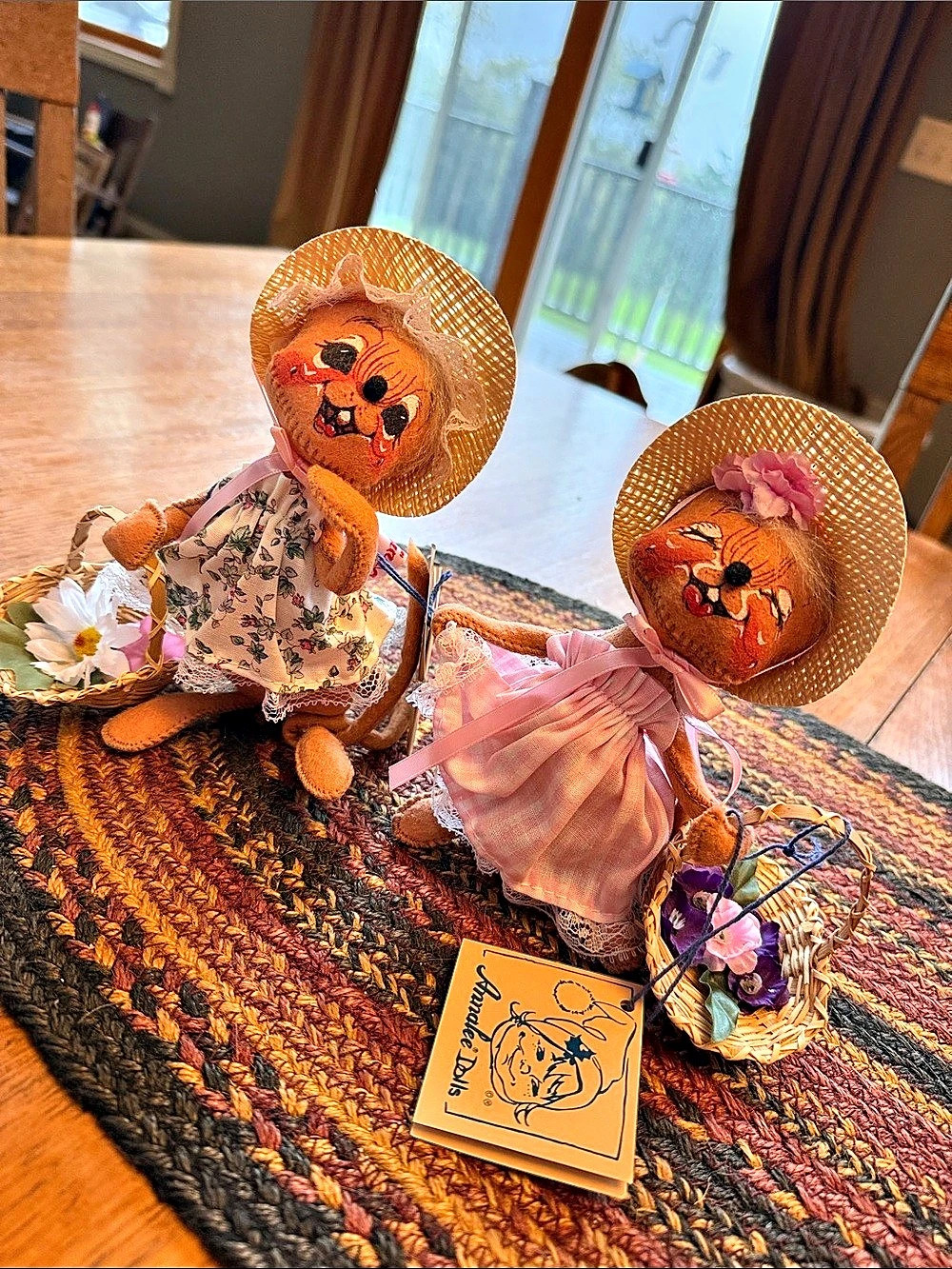 Vintage Two adorable Garden Club Mice- Annalee 1995 and 1996